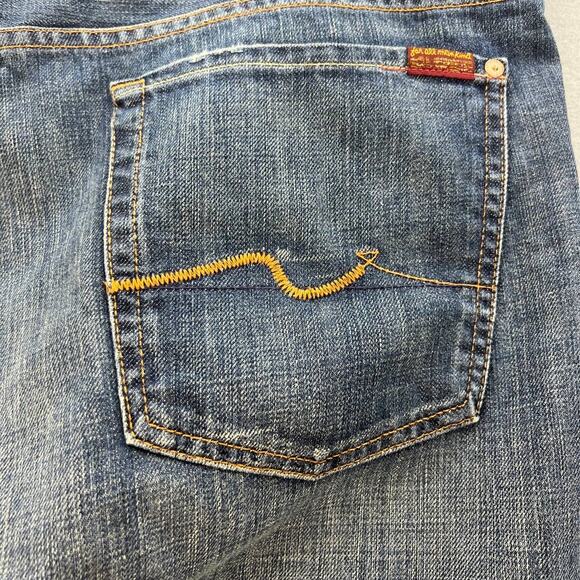 7 For All Mankind Men's Relaxed Fit Jeans Size 40 Button Fly Medium Denim Wash - Picture 9 of 16
